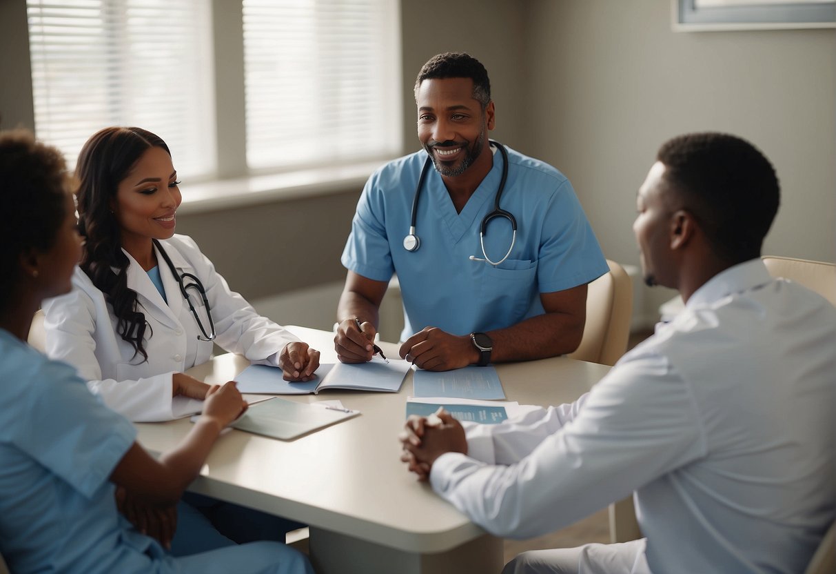 doctors discussing something very important, yet joyful